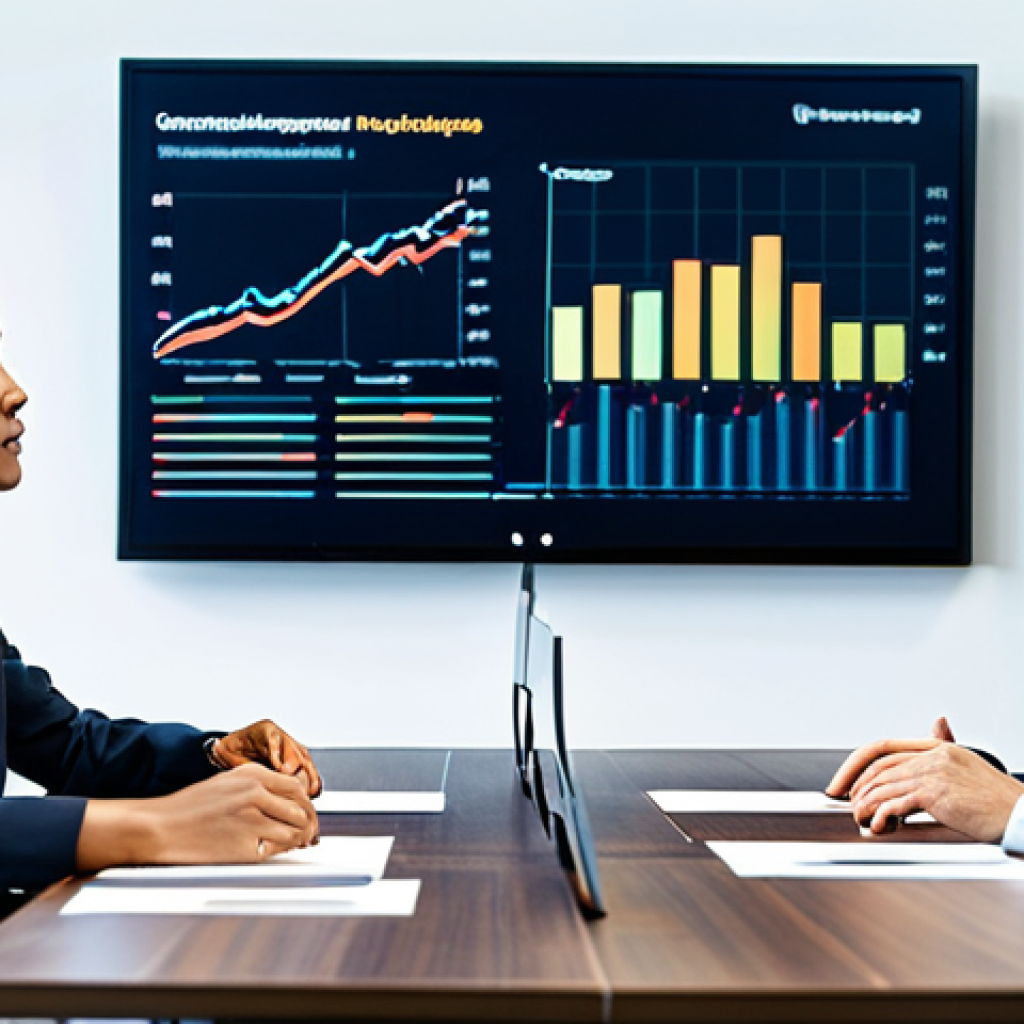 A diverse team of professional business leaders in modest business suits, fully clothed, and appropriate attire, engaged in a focused discussion around a sleek conference table in a modern, brightly lit office. A large display screen in the background shows abstract, clean data visualizations representing strategic insights and global connectivity. The scene emphasizes collaboration, clear communication, and the understanding of complex business nuances. Professional photography, high quality, perfect anatomy, correct proportions, natural pose, well-formed hands, proper finger count, natural body proportions, safe for work, appropriate content, family-friendly.