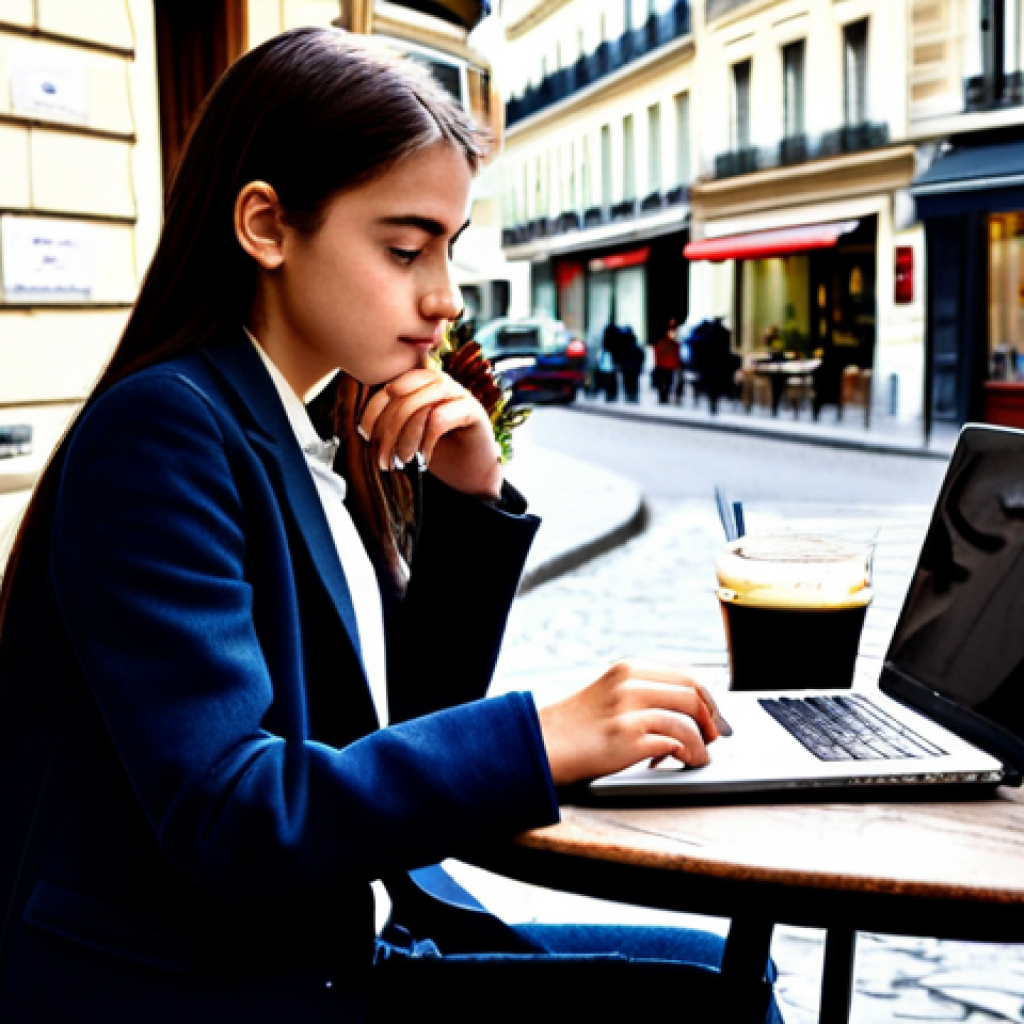 무역영어 시험 대비와 실전 문제풀이 - Study Session at a Parisian Café**

Prompt: A young, stylishly dressed French student sits at a tabl...