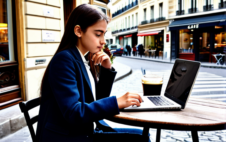 무역영어 시험 대비와 실전 문제풀이 - Study Session at a Parisian Café**

Prompt: A young, stylishly dressed French student sits at a tabl...
