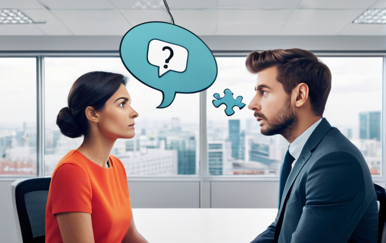 무역영어 실기시험 준비에서 자주 하는 실수 - **Prompt 1: Linguistic Misunderstanding (False Friends)**
"A visually complex image depicting tw...