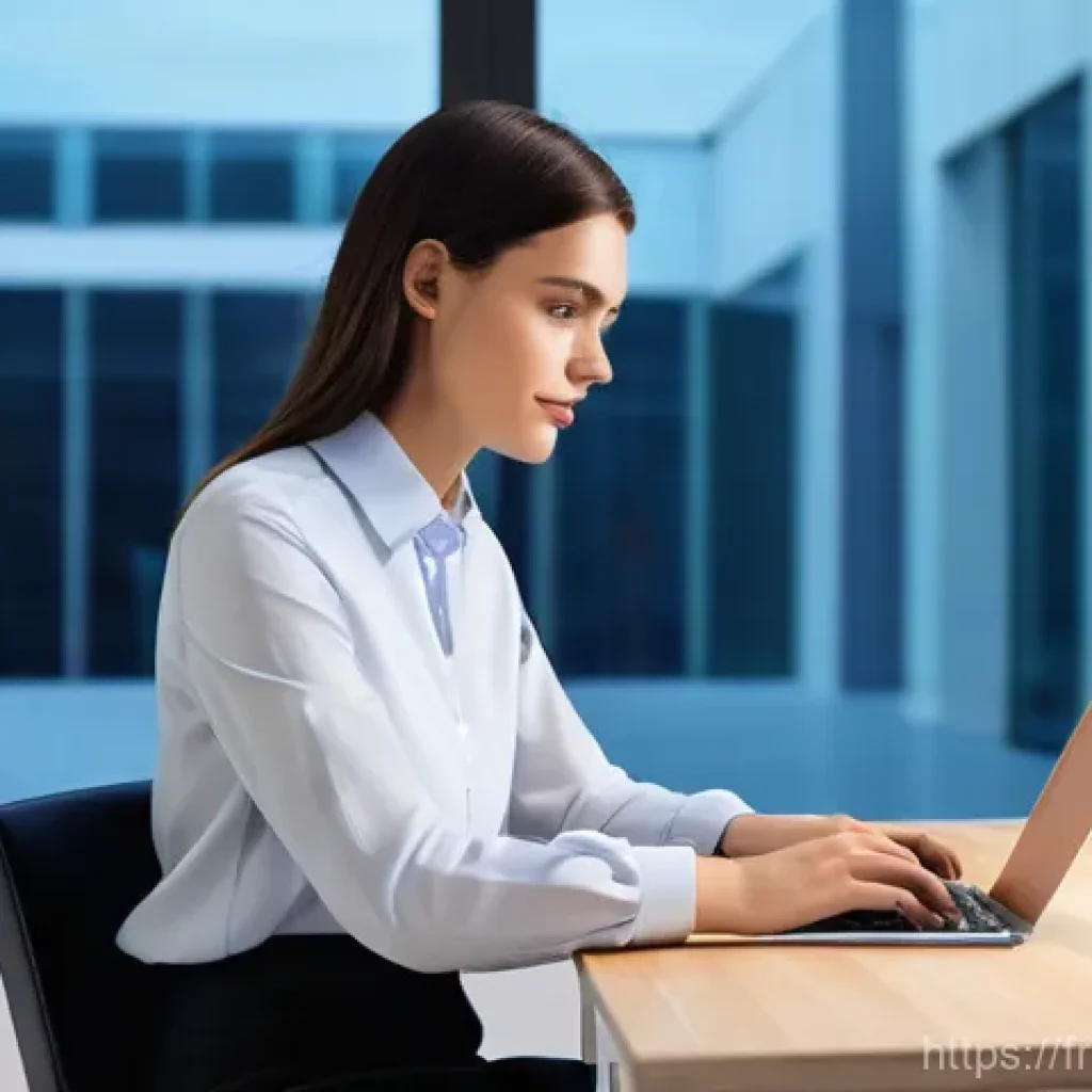 무역영어 실기시험 과목별 학습 포인트 - **Prompt:** A young professional, appearing to be in their late 20s or early 30s, is seated at a chi...