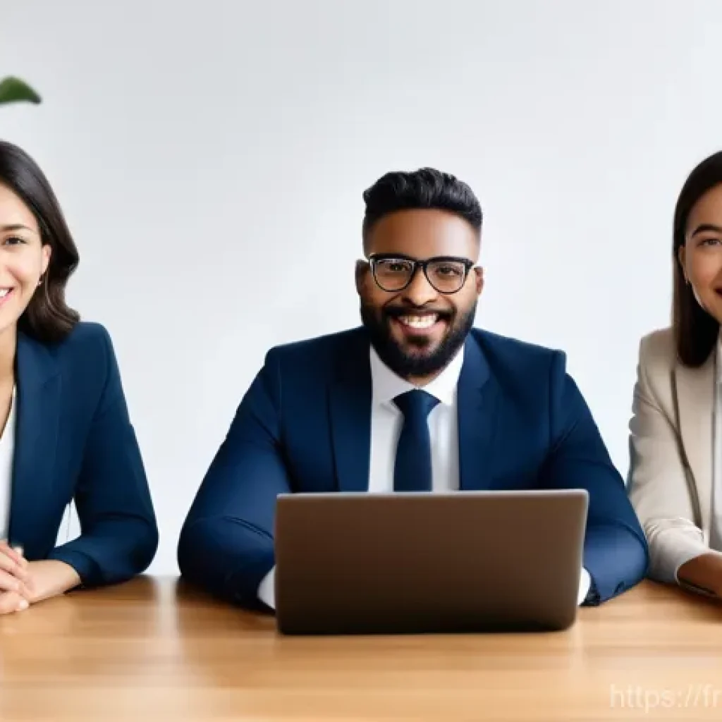 무역영어 시험에서 자주 나오는 문제 유형 - **Prompt: Global Virtual Business Collaboration**
    A diverse group of five professionals (mixed g...