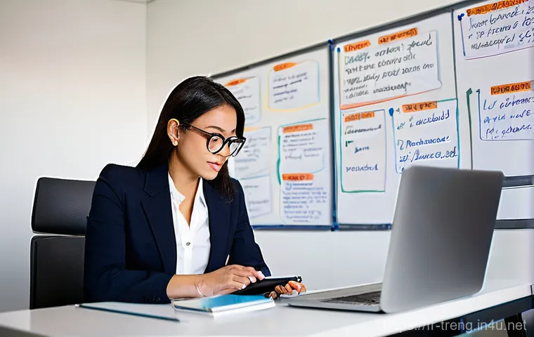 무역영어 필기시험 대비 자료 활용의 중요성과 활용 사례 - **Prompt 1: Strategic Business English Preparation**
    "A confident, professional-looking woman in...