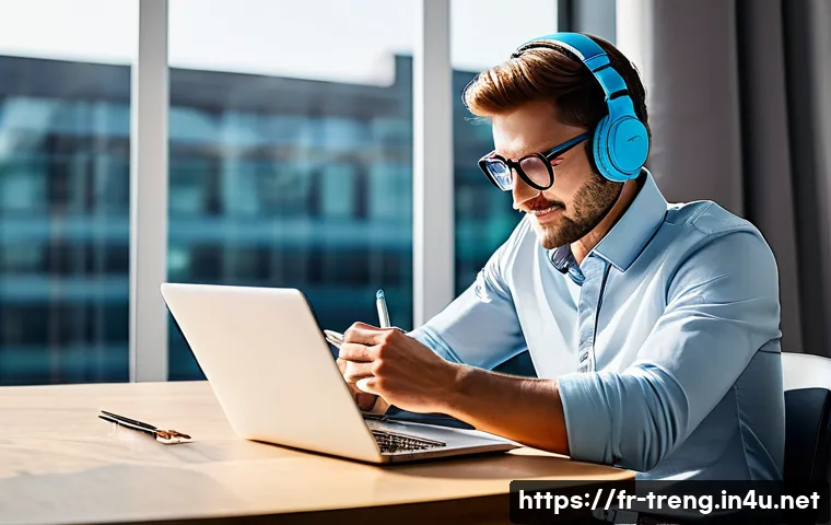 무역영어를 통한 전문 지식 개발 - **Prompt:** A young professional, mid-20s to early 30s, with a determined yet inspired expression, i...