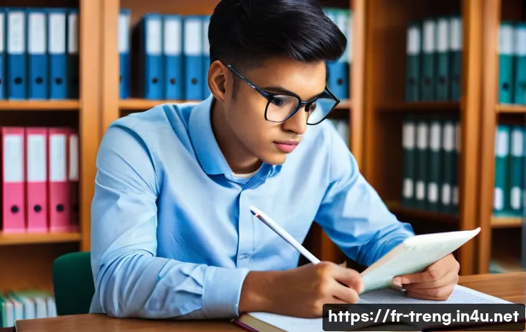 무역영어 필기시험 문제풀이 사례 - **Image Prompt: Deep Dive into Business English Exam Preparation**
"A highly focused university ...