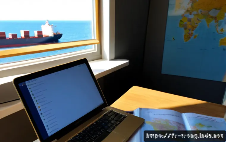 Home 17 무역영어 공부의 동기 부여 방법 - Photorealistic motivational study scene for international trade English learning: a focused French y...