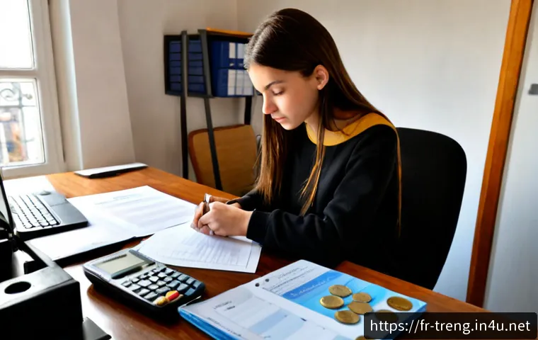 Home 17 무역영어 실기시험을 위한 사례별 학습법 - Photorealistic French student preparing for a practical international trade English examination, sea...